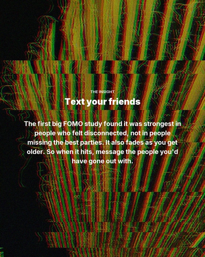 Your FOMO is not about the party, slide 2