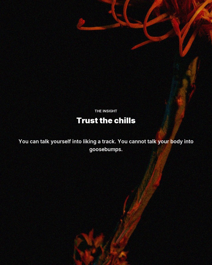 That shiver when the track lands is real, slide 4