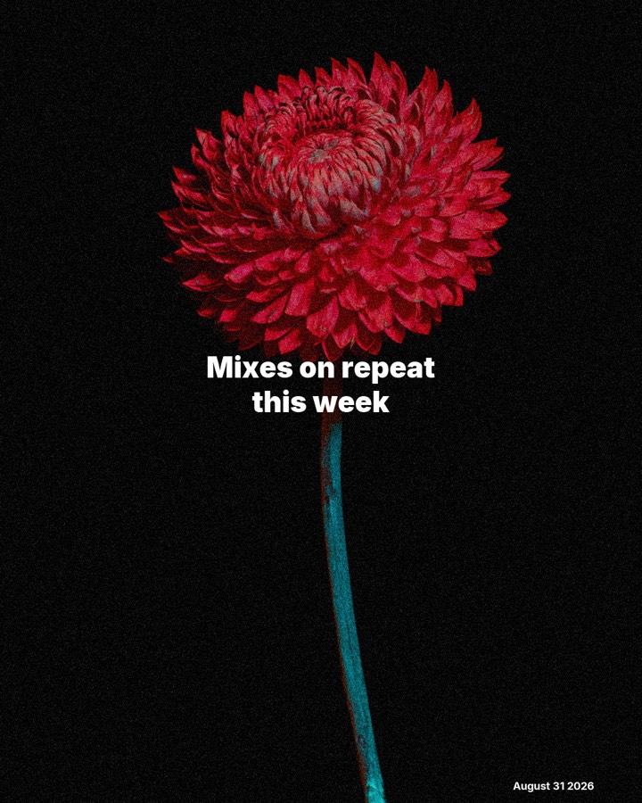 Mixes on repeat this week: August 31, 2026, slide 1