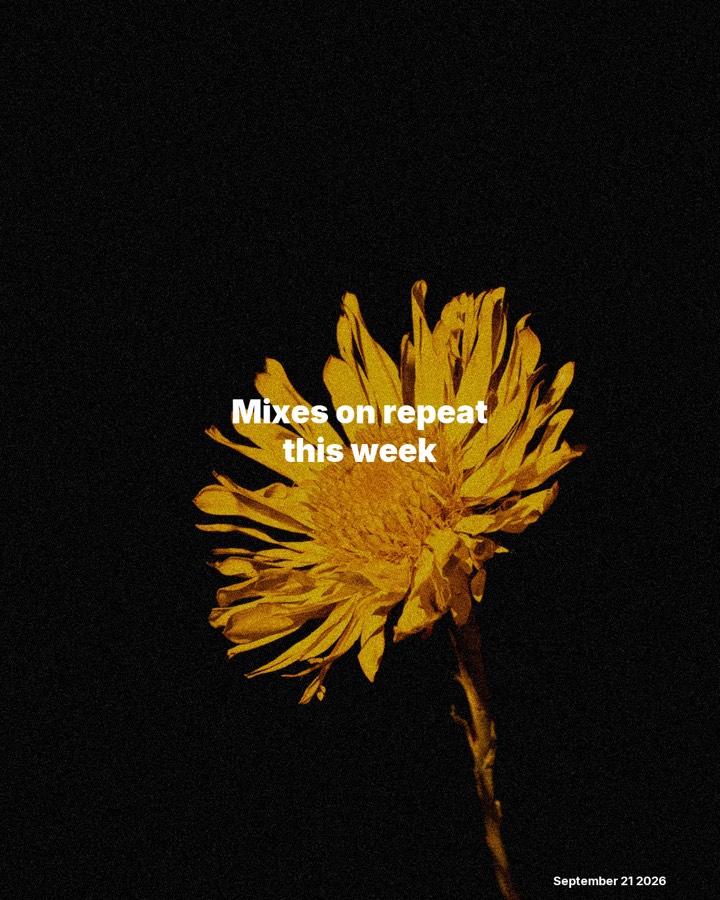 Mixes on repeat this week: September 21, 2026, slide 1