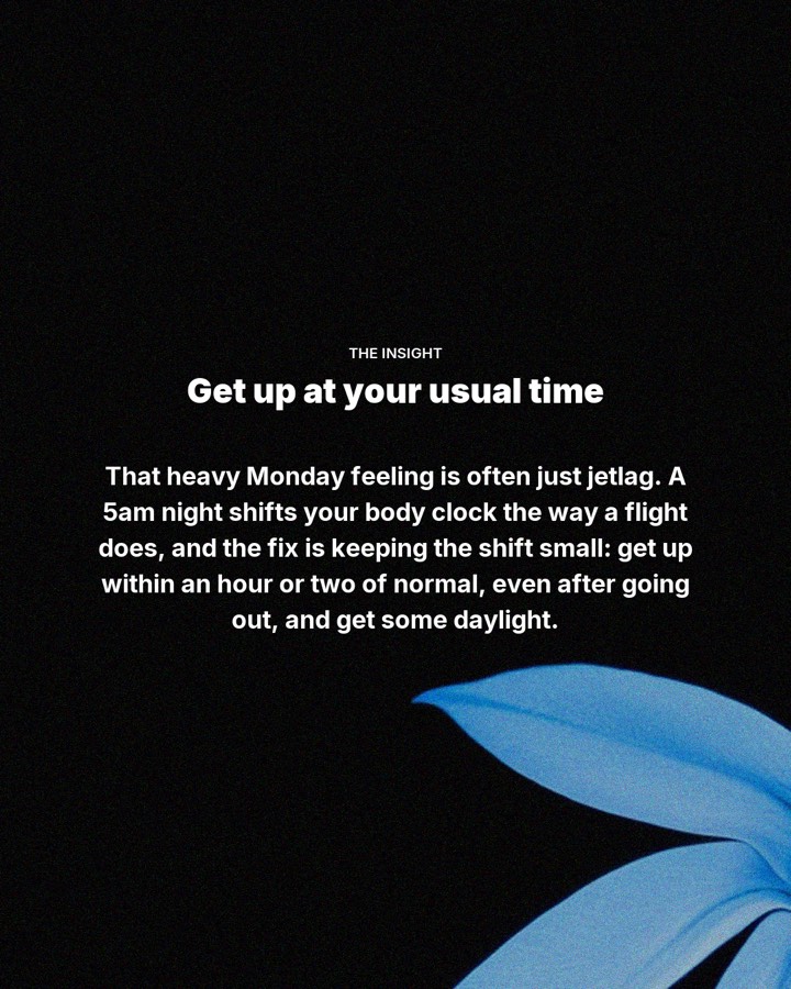 Your Monday blues are actually jetlag, slide 2