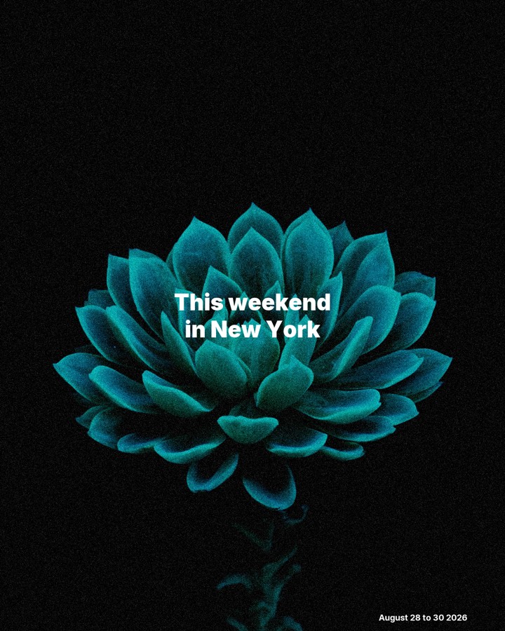 This weekend in New York: August 28, 2026, slide 1