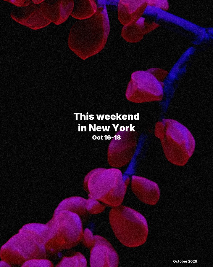 This weekend in New York: October 16, 2026, slide 1