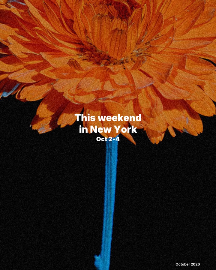 This weekend in New York: October 2, 2026, slide 1