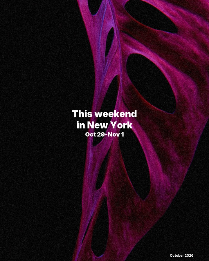 This weekend in New York: October 30, 2026, slide 1