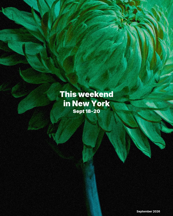 This weekend in New York: September 18, 2026, slide 1